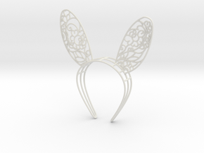 Gzhel Bunny Ears  in White Natural Versatile Plastic