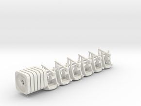 Fief - Trebuchets (rotating) (6-12 pcs) in White Natural Versatile Plastic: Medium