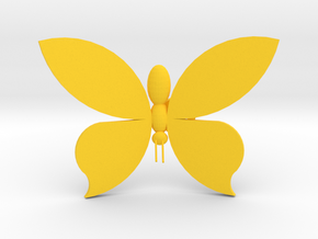 Butterfly On Your Wall - Medium in Yellow Processed Versatile Plastic