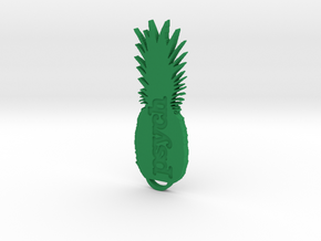 Psych Pineapple Keychain in Green Processed Versatile Plastic