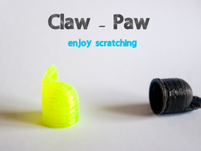 Claw-Paw Size Medium (18mm diameter) in White Natural Versatile Plastic