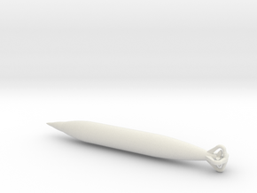 1/72 Scale Howell Torpedo in White Natural Versatile Plastic