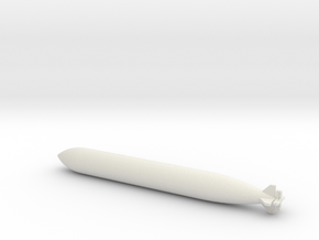 1/72 Scale Torpedo Mk 10 in White Natural Versatile Plastic