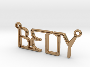 BETTY First Name Pendant in Polished Brass