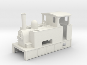009 Steam tram loco with bunker 3 in White Natural Versatile Plastic