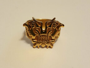 Kaiju Ring, Pacific Rim   size 8 in Polished Brass