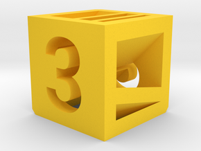 Photogrammatic Target Cube 3 in Yellow Processed Versatile Plastic