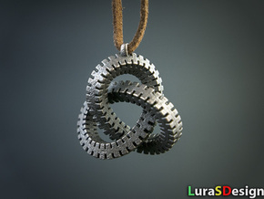 Escher Knot Pendant in Polished Bronzed Silver Steel