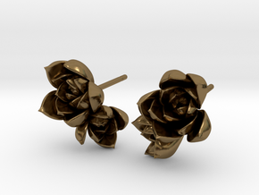 Succulent No. 2 Post Studs in Polished Bronze