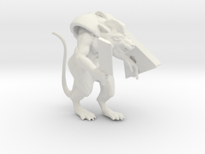 Armored Ratman in White Natural Versatile Plastic