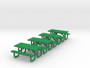 Picnic Table 6ft Metal Ftame - HO 87:1 Scale Qty ( in Green Processed Versatile Plastic