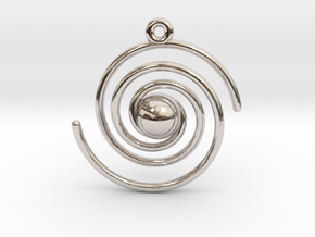 Spiral Galaxy in Rhodium Plated Brass