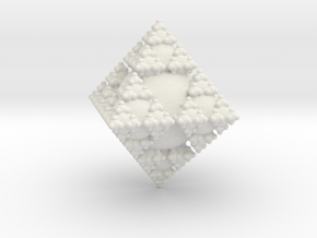 Sphere Diamond Fractal in White Natural Versatile Plastic