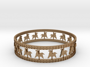 Carousel Band Bangle in Natural Brass: Large