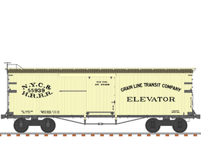 NYC&HR 35' Boxcar with 20" Running Board in Tan Fine Detail Plastic