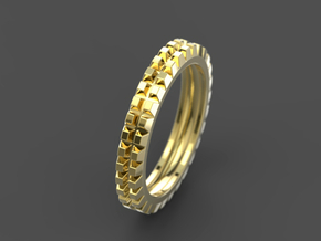 Stackable "Deux" Ring in 14K Yellow Gold: 6 / 51.5