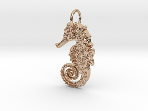 Seahorse Pendant in 14k Rose Gold Plated Brass