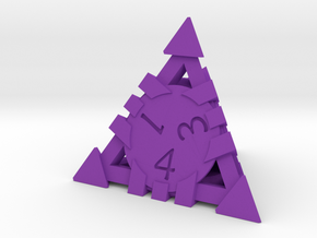 D4 - Andrew Bell 3d - Geometric Design 1 in Purple Processed Versatile Plastic