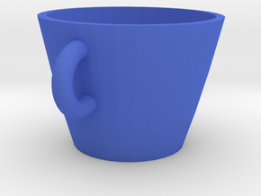 Cup in Blue Processed Versatile Plastic: Medium
