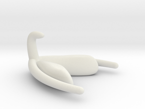 Clitoris Model Desk Toy in White Natural Versatile Plastic