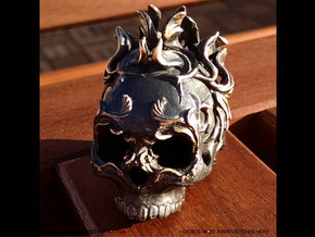 Skull01 Ornamental01 in Natural Bronze