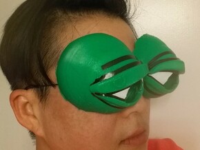 Pepe the Frog Holloween Costume Eyeglasses Tie-on in Green Processed Versatile Plastic