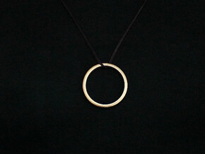 Gechit Pendant (#2278) in Polished Gold Steel