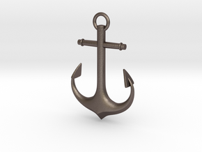 Anchor in Polished Bronzed Silver Steel