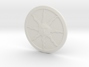 Sunlight Medal v2 in White Natural Versatile Plastic
