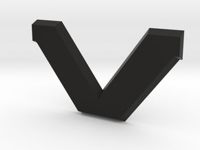 SVO Decklid Emblem "V" - Large in Black Natural Versatile Plastic