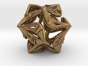  Countdown Curlicue 20-Sided Dice (alternate) in Natural Brass