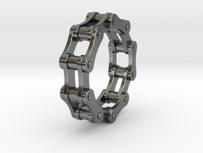 Violetta S. - Bicycle Chain Ring in Polished Silver: 9 / 59