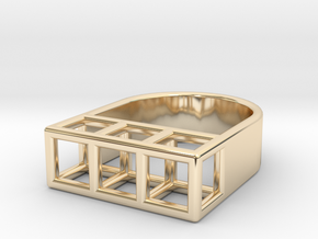 STRUCTURE Nº 3 RING in 14k Gold Plated Brass: 7 / 54