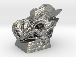 DragonSkull Keycap in Natural Silver