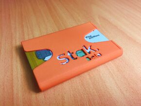 STAK Beta - Minimalist Wallet in Orange Processed Versatile Plastic