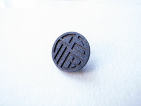Luck Pin in Matte Black Steel