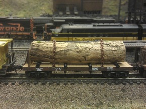 Yosemite Bulk Head Log Car x2 - N Scale 1:160 in Tan Fine Detail Plastic