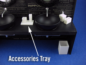 Bath Accessories Tray 1:12 scale in White Processed Versatile Plastic