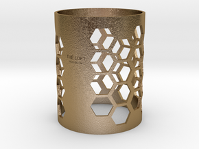 TheLoft-Honeycomb2 in Polished Gold Steel