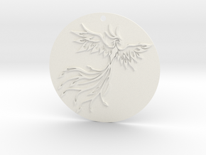 Phoenix Pendant in White Processed Versatile Plastic