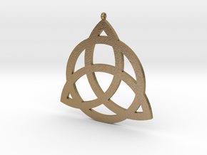 Triquetra in Polished Gold Steel