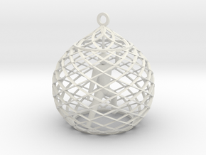 Ornament - Mountain Block in White Natural Versatile Plastic