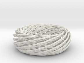Spiral Bone Bracelet in White Natural Versatile Plastic