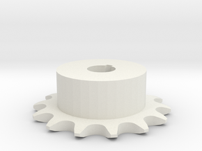 Chain sprocket ISO 05B-1 P8 Z14 in White Natural Versatile Plastic