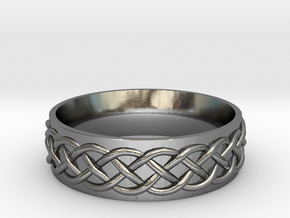 Celtic Knot Wedding Band in Polished Silver: 5 / 49