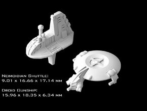 (Armada) 1x Neimoidian Shuttle + 1x Droid Gunship in Tan Fine Detail Plastic