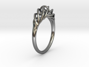 Twisted Ring Sizes 6-13 in Polished Silver (Interlocking Parts): 7 / 54