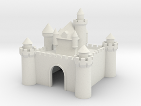 Castle - Ceramic - Z scale in White Natural Versatile Plastic