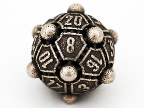 Nucleus D20 XL in Polished Bronzed Silver Steel