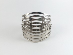 Crisscross Cuff in Polished Silver